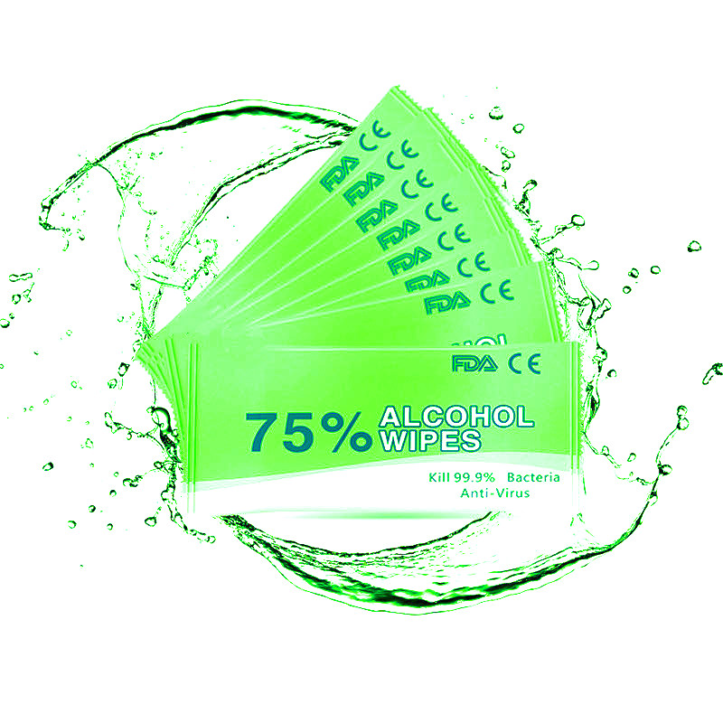 Biodegradable Flushable Add Aloe Antibacterial Disinfectant Alcohol Wipes