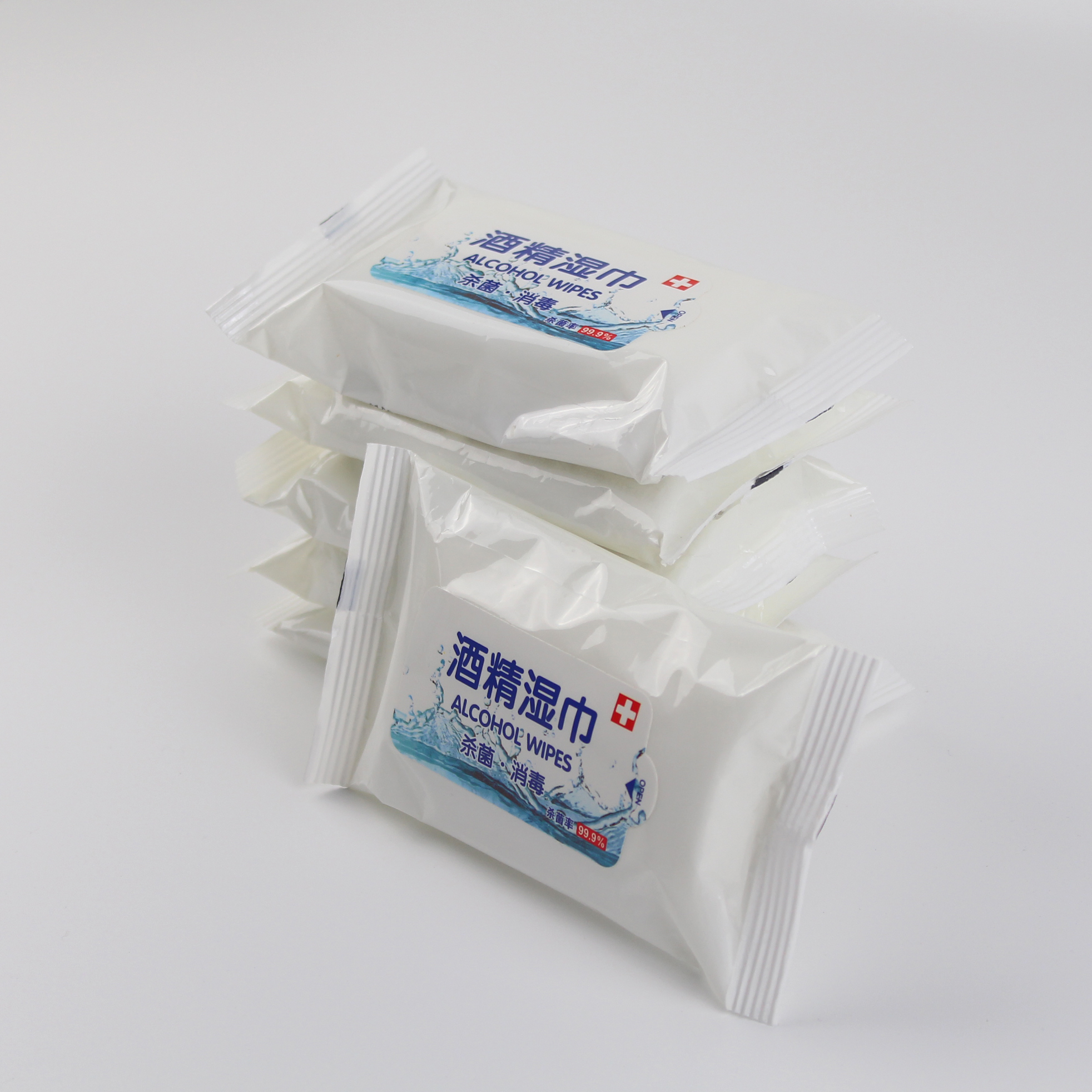  Wet Wipes Manufacturer Soft Spunlace Non-Woven Adult Wash 75% Alcohol