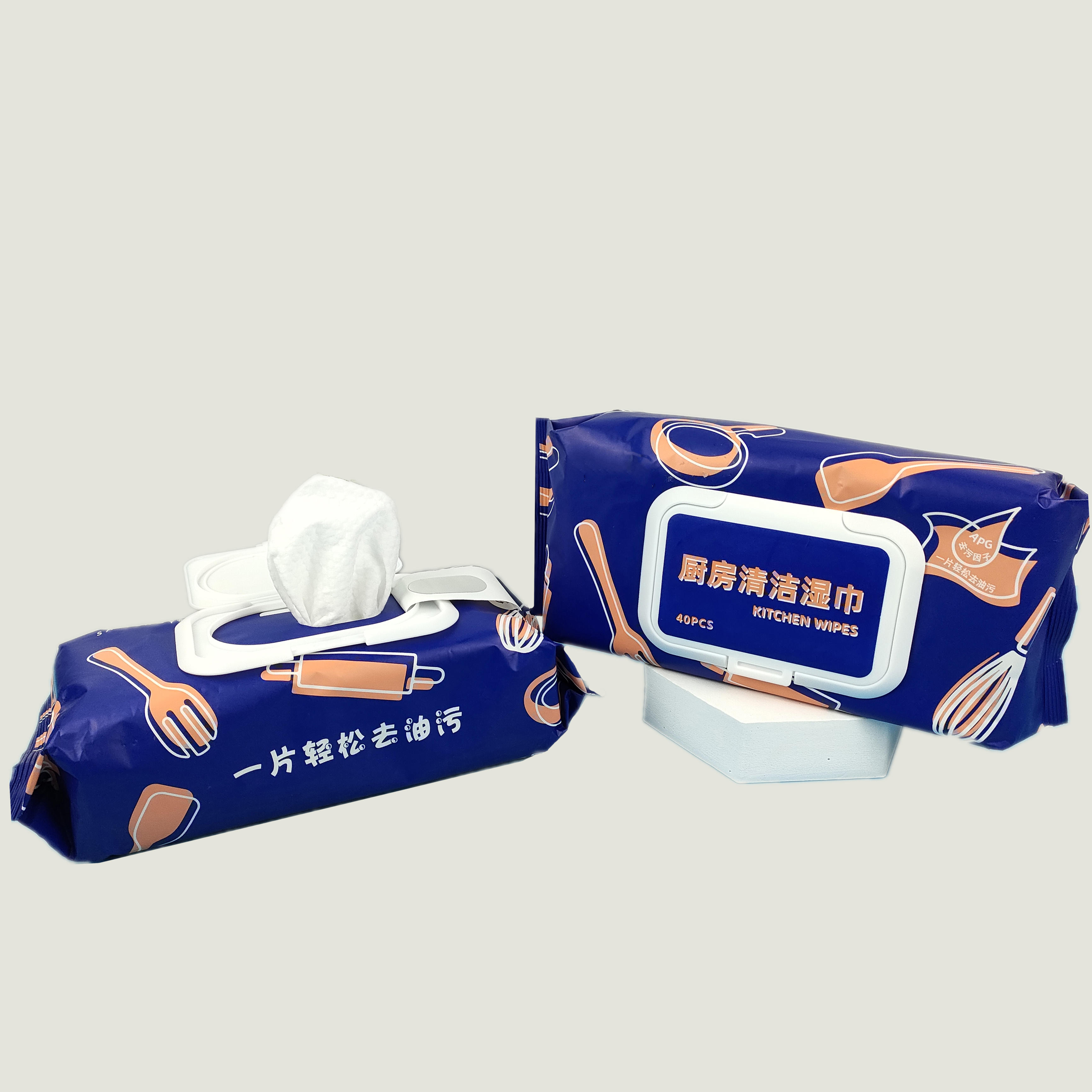 Kitchen Wet Wipes Manufacturer 40pcs All Purpose Bamboo Cleaning Wipes