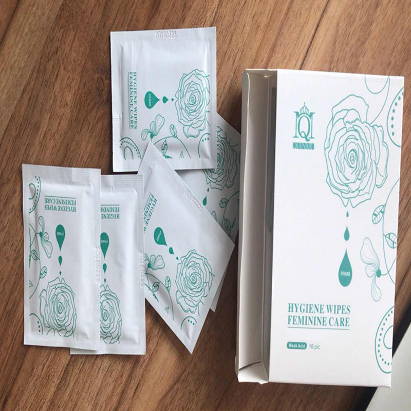 Women Flushable Biodegradable Wipes with Botanicals
