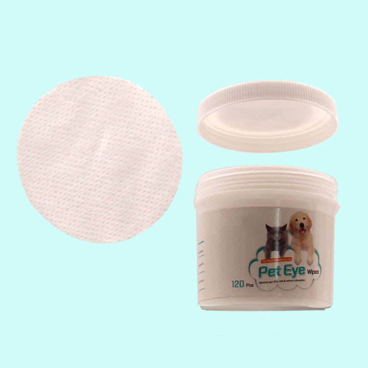 Organic Spunlace Nonwoven Pet Cleaning Ear Finger Wet Wipes With Aloe Vera & Vitamin E         