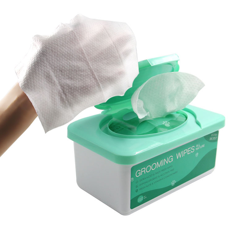 Hypoallergenic Plant-Based Earth-Friendly Deodorizing Pet Wipes for Dogs Cats