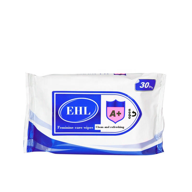 Antibacterial Earth Friendly Flushable Feminine Cleansing Wipes
