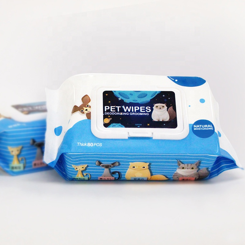  Aloe Natural Dog Wipes Effective Cat Grooming Pet Wipes for Paws Body Corner of Eye Butt Friendly