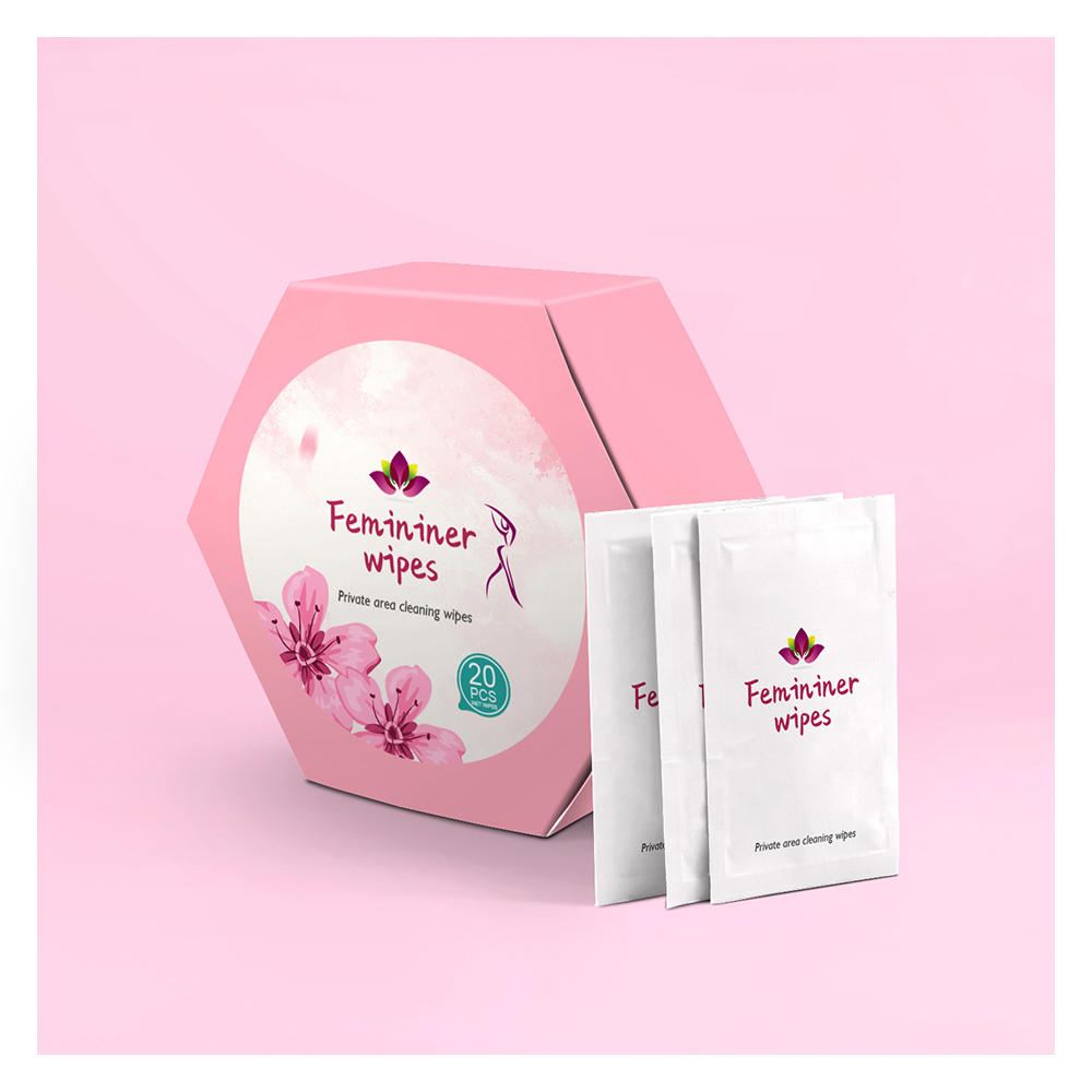 Earth Friendly Individually Wrapped Biodegradable Bamboo Feminine Wipes