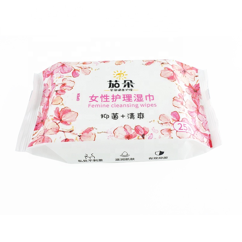 Earth Friendly Private Label Feminine Hygiene Wet Wipes Flushable