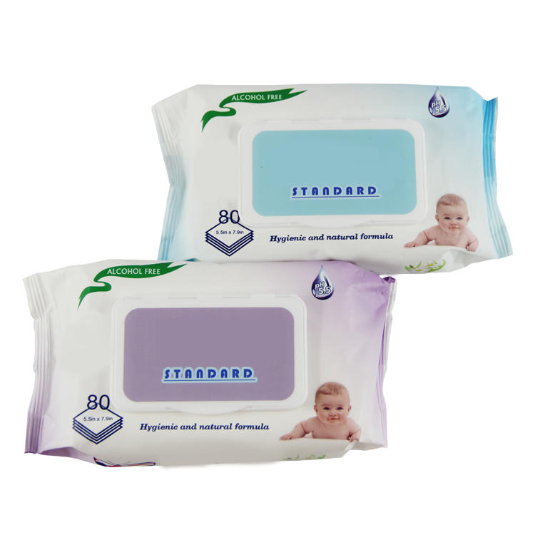 80PCS Baby Wet Wipes Baby Water Wipes Unscented Made with 99.5% Purified Water 
