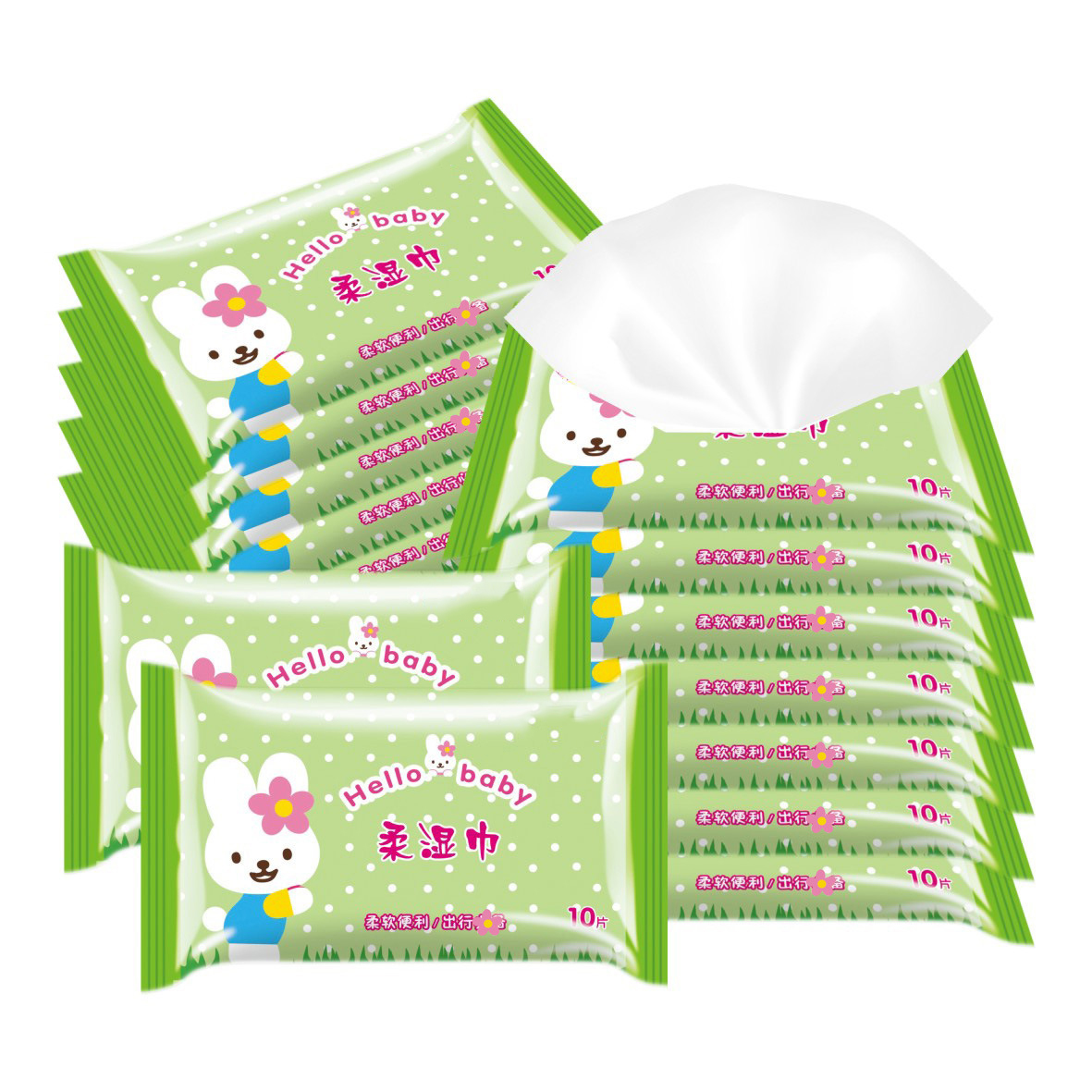 Nnscented Organic Nonwoven Baby Wet Wipe