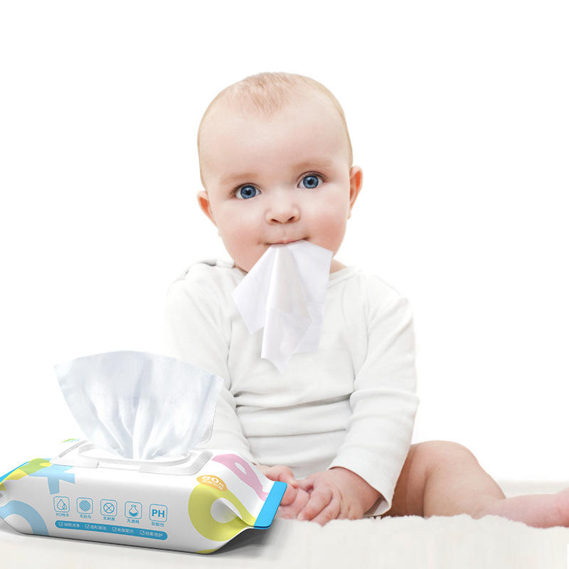 Baby Wipes Plant-Based Extra Thick Durable Face Hand Wet Wipes Unscented