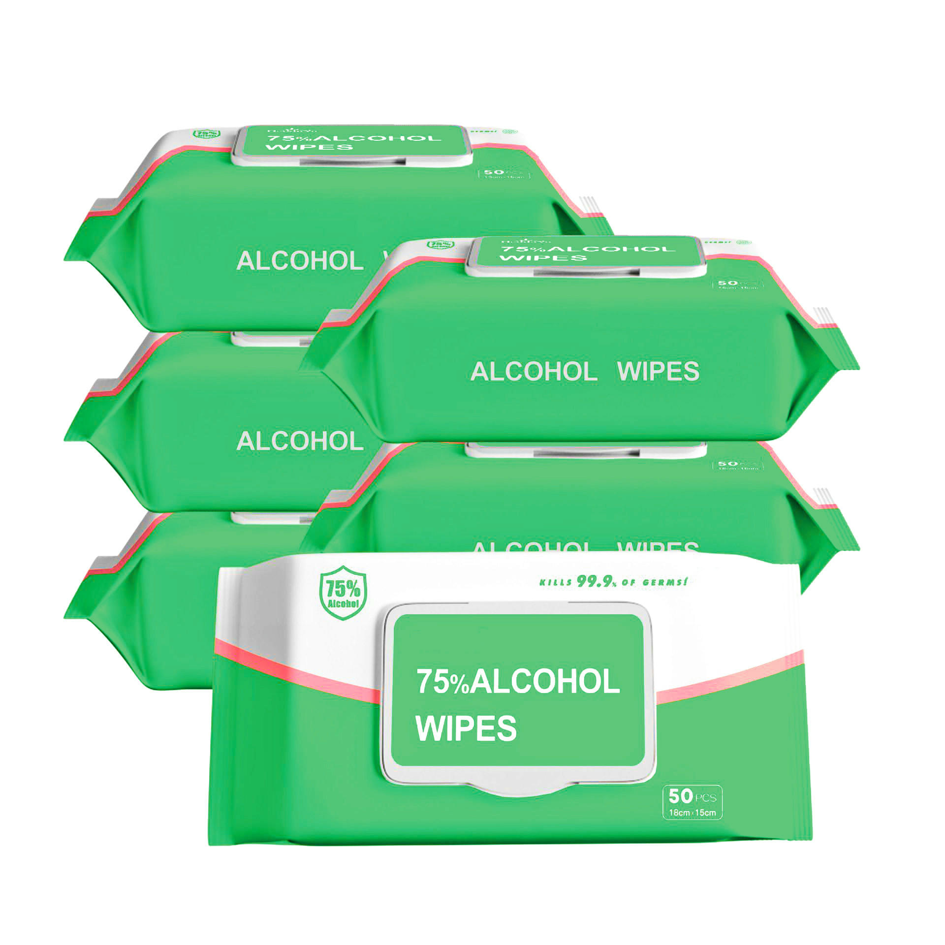 Hot Selling Biodegradable Non-Woven Aloe Antibacterial Disinfectant Alcohol Wipes