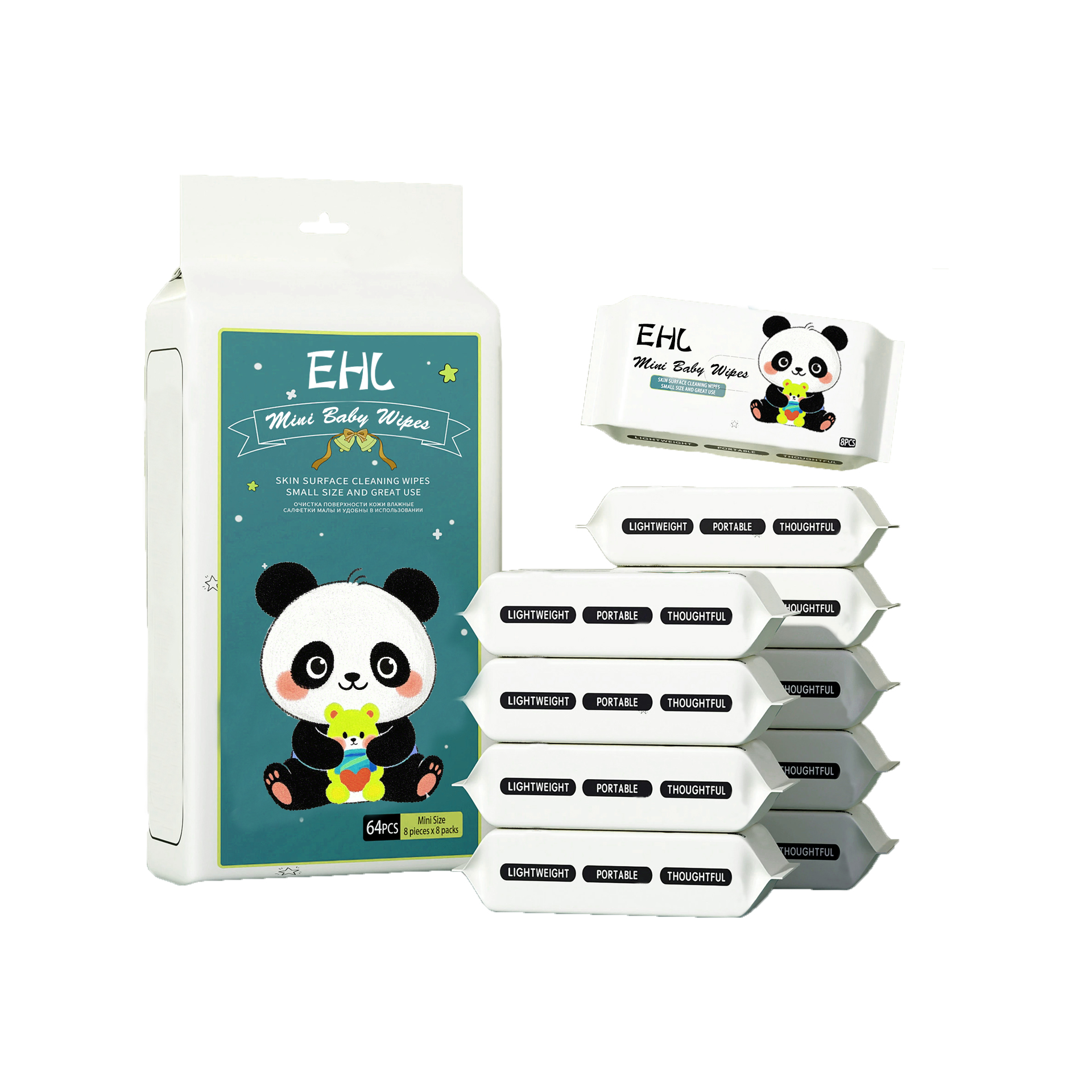 Baby Mini Wipes Organic Biodegradable Portable for outside