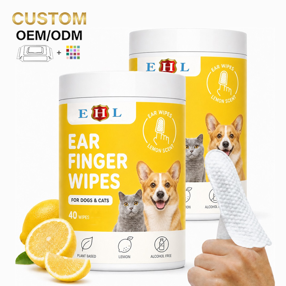Brush-Free Mouth Care for Dogs and Cats OEM ODM Finger Wipes with Custom Packaging Service Pet Dental Finger Wipes Manufacturer